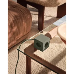 Avolt Steckdose "Square 1" inkl. 3m Kabel USB-C Oak Green