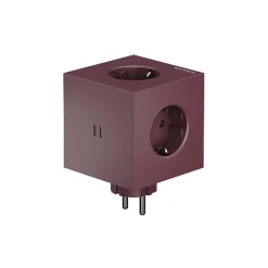Avolt Steckdose "Square 2" USB-C Bauhaus-Archiv Limited Edititon Mulberry Red