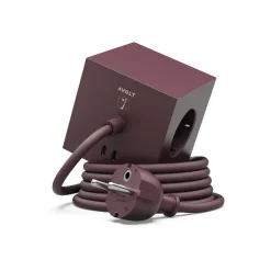 Avolt Steckdose "Square 1" USB-C Bauhaus-Archiv Limited Edition Mulberry Red