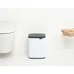 Brabantia Mülleimer "Bo" 7l weiß