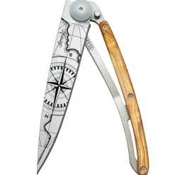 Deejo Taschenmesser Olivenholz mit Motiv