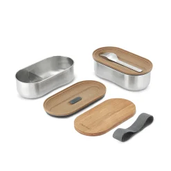 Edelstahl Bentobox, 2 x 500 ml