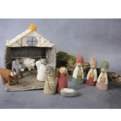En Gry & Sif Filzfigur "Jesus, Maria und Josef"