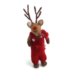 En Gry & Sif Filzfigur "Rudolf mit Roter Hose"