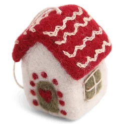 En Gry & Sif Kleines X-Mas Haus 6x3cm, Filz farbig
