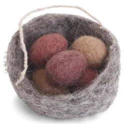 En Gry & Sif Nest mit Eier pink