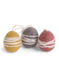 Filzfigur "Eier" 3er-Set, bunt