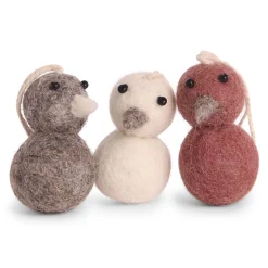 Filzfigur "Vögel" 3er-Set, bunt