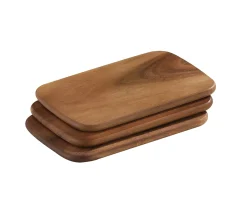 Frühstücksbretter 3er-Set, Akazie 22 x 15 cm