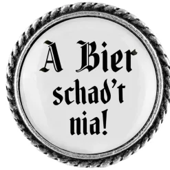 Gaudiknopf A Bier schad't nia! - Anstecker "schlicht "