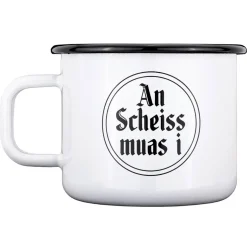 Gaudiknopf Haferl "An Scheiss muas i"