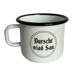 Gaudiknopf Haferl "Durscht wiad Sau"
