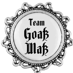 Gaudiknopf Team Goaß Maß - Anstecker "Klassiker - verziert"