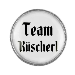 Gaudiknopf Team Rüscherl - Anstecker "Klassiker - schlicht"