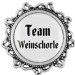 Gaudiknopf Team Weinschorle - Anstecker "Klassiker - verziert"