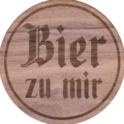 Gaudiknopf Untersetzer "Bier zu mir"