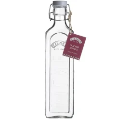 Glasflasche mit Bügelverschluß, eckig, 1 Liter