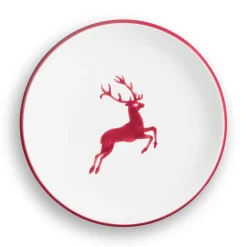 Gmundner Dessertteller "Bordeauxroter Hirsch"