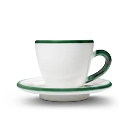 Gmundner Espressotasse "grüner Rand"