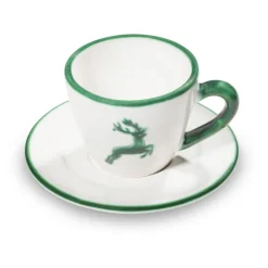 Gmundner Espressotasse 2-teilig "Grüner Hirsch"