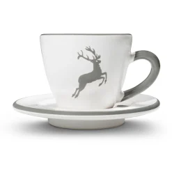 Gmundner Espressotasse 2-teilig "Grauer Hirsch"
