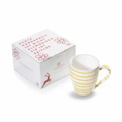 Gmundner Frühstücksbecher "Gelbgeflammt"