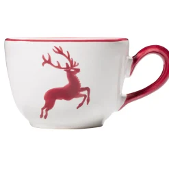 Gmundner Kaffeetasse "Bordeauxroter Hirsch"