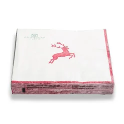 Gmundner Lunchservietten "Bordeauxroter Hirsch"