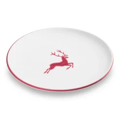 Gmundner Speiseteller "Bordeauxroter Hirsch"
