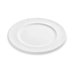 Gmundner Speiseteller Gourmet "Weißgeflammt"