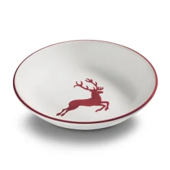 Gmundner Suppenteller "Bordeauxroter Hirsch"