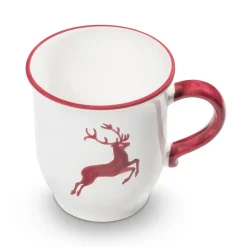 Gmundner Tasse "Bordeauxroter Hirsch"