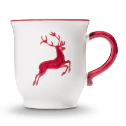 Gmundner Tasse "Bordeauxroter Hirsch"
