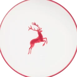 Gmundner Untertasse "Bordeauxroter Hirsch"