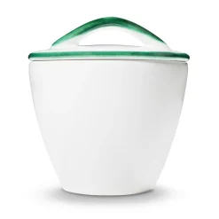 Gmundner Zuckerdose Gourmet "Grüner Rand"