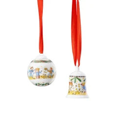 Hutschenreuther Set Miniglocke/Minikugel "Weihnachtsleuchten"