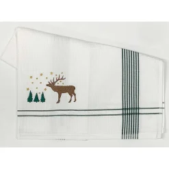 Kleinmann Geschirrtuch "Hirsch m.Sternenhimmel" grün 50x70cm