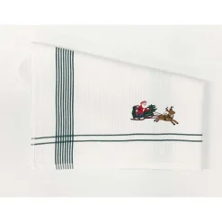 Kleinmann Geschirrtuch "Santa Claus" grün 50x70cm