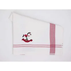 Kleinmann Geschirrtuch "Schaukelpferd" rot 50x70cm
