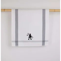 Kleinmann Küchentuch "Kaminkehrer" grau 50x70cm