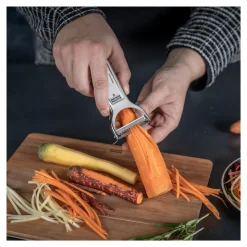 Kuhn Rikon Sparschäler Julienne Kreuz "Metallic Swiss Peeler"