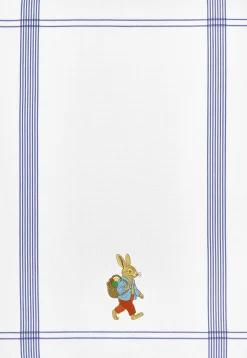 Landherzl Geschirrtuch "Hase mit Korb" 50x70cm