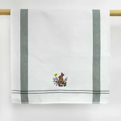 Lasa Küchentuch "Hase mit Schmetterling" grün