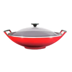 Le Creuset Guss-Wok mit Deckel 36 cm