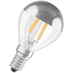 LED STAR RETROFIT CLP 34 FIL Mirror silver non-dim4W/827 E14 380LM BOX