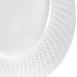 MEISSEN Platzteller "Wellenspiel Relief" Biskuit weiß