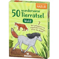 Moses Kartenset 50 Tierrätsel - Wald "Expedition Natur"