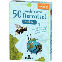 Moses Kartenset 50 Tierrätsel - Insekten 
