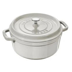 Staub Cocotte aus Gusseisen 26 cm, Weisser Trüffel