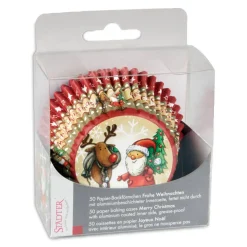 Städter Papier-Backförmchen "Frohe Weihnachten"